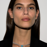 Dorsey - THREE-ROW RIVIÈRE PENDANT, NANO TURQUOISE, GOLD