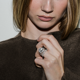 Dorsey - PETITE SPENCER, LAB WHITE SAPPHIRE RING, GOLD