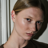 Dorsey - SINGLE ROW LAB WHITE SAPPHIRE EAR CUFF, GOLD