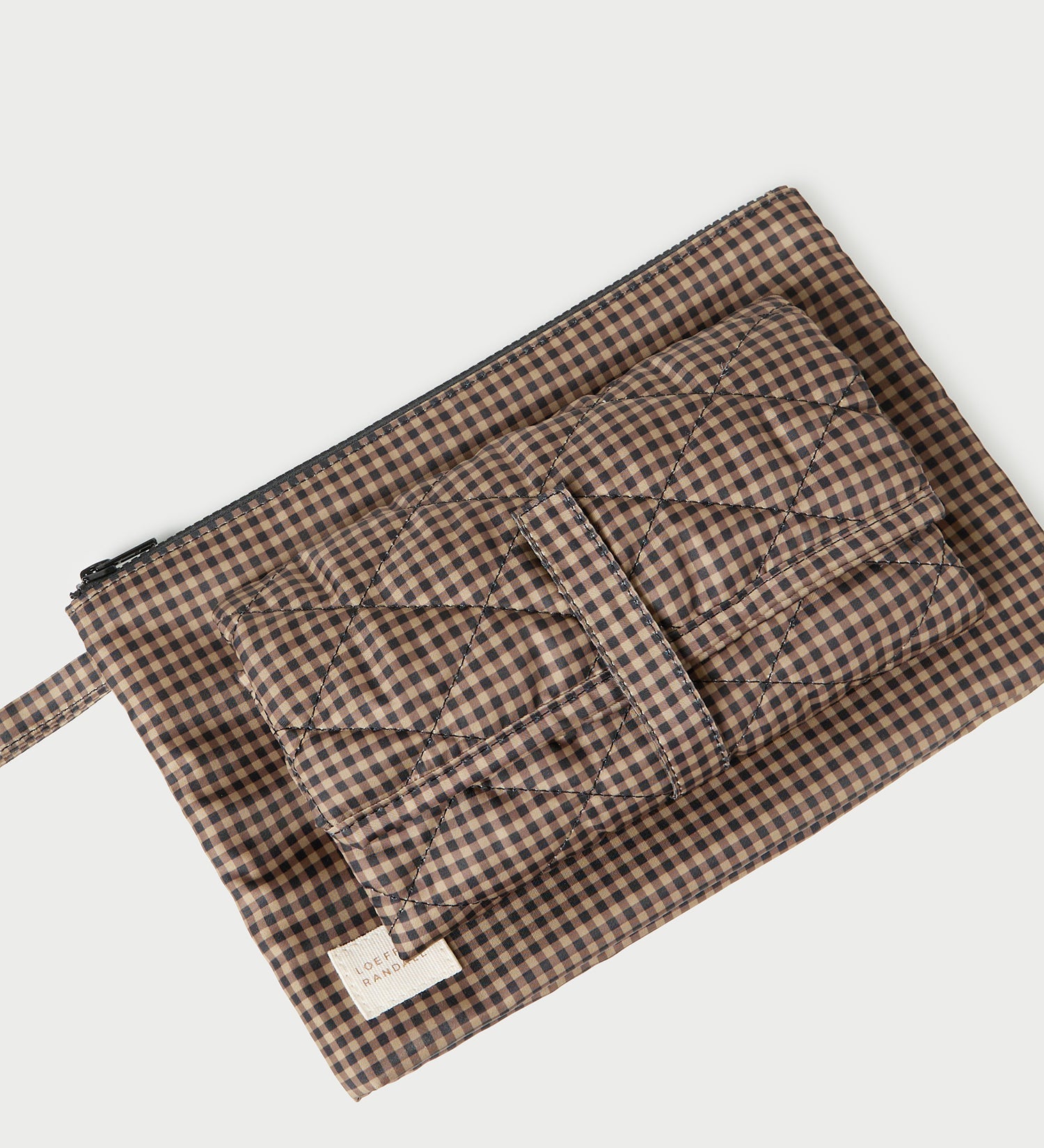 Loeffler Randall - Dottie Brown/Black Check Changing Pad