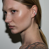 Dorsey - DOUBLE ROW LAB WHITE SAPPHIRE EAR CUFF, GOLD