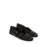 Alaïa - Lambskin Ballet Flats With Eyelets
