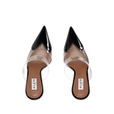 Alaïa - Heart Mules In Patent Calfskin