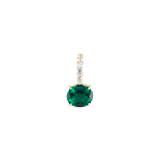 Dorsey - LAB EMERALD EAST WEST OVAL PENDANT, GOLD