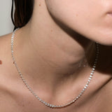 Dorsey - 14K FLOATING ETERNITY NECKLACE IN 3.5MM LAB EMERALD, 14K YELLOW GOLD