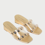 Loeffler Randall - Enya Gold/Champagne Studded Wedge