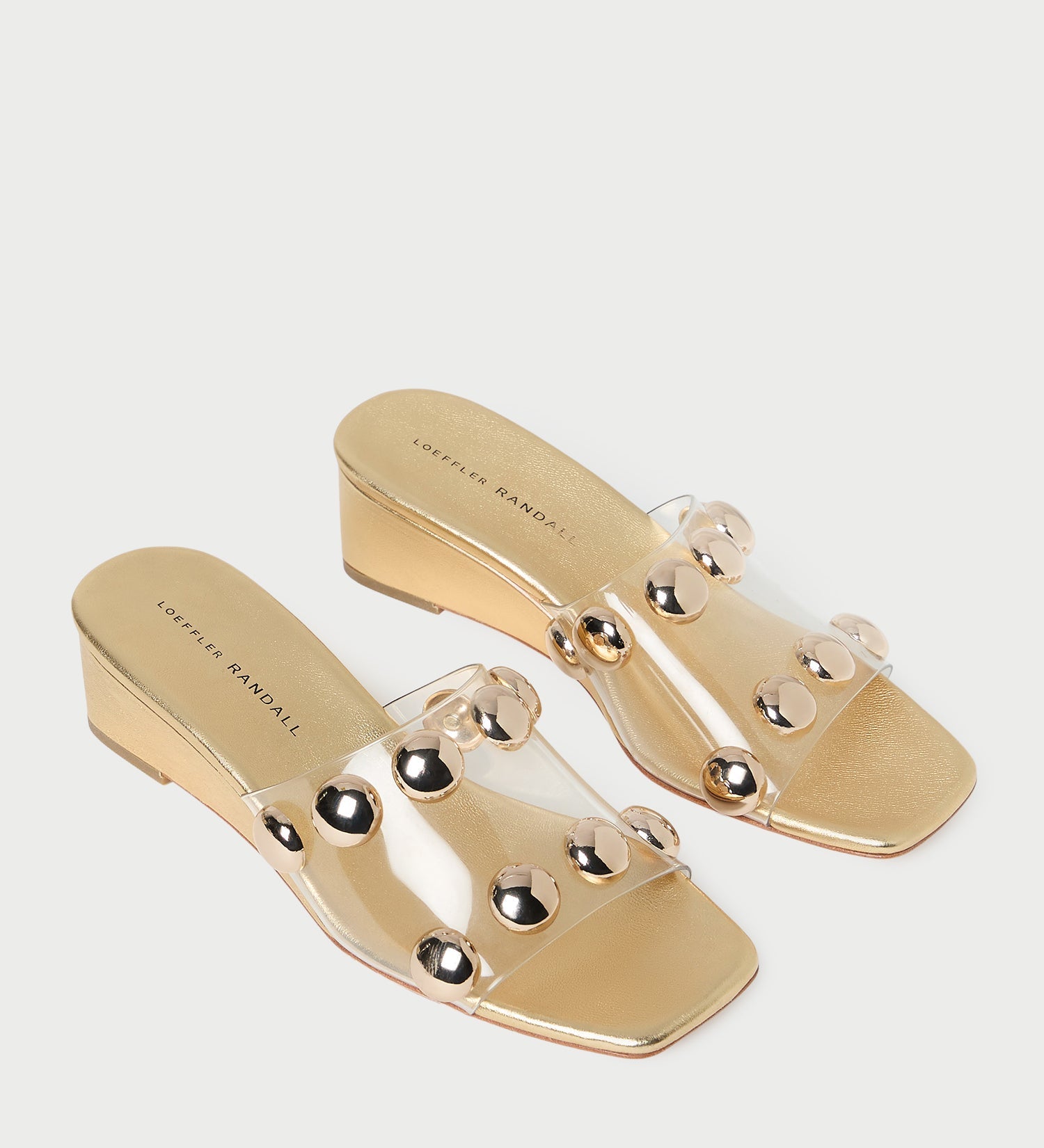Loeffler Randall - Enya Gold/Champagne Studded Wedge