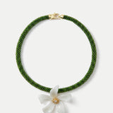 Veronica Beard - Flower Pendant Beaded Necklace
