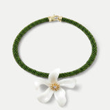 Veronica Beard - Flower Pendant Beaded Necklace