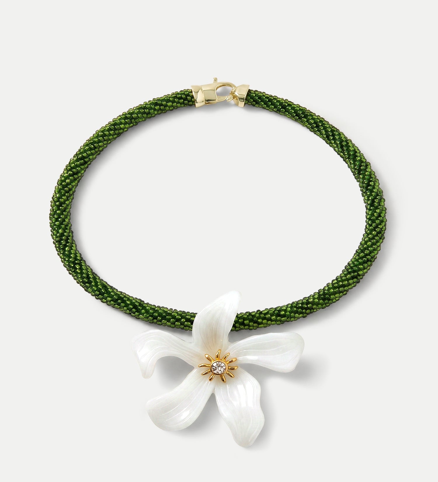 Veronica Beard - Flower Pendant Beaded Necklace