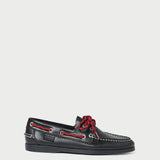 Loeffler Randall - Franco Black Leather Boat Shoe