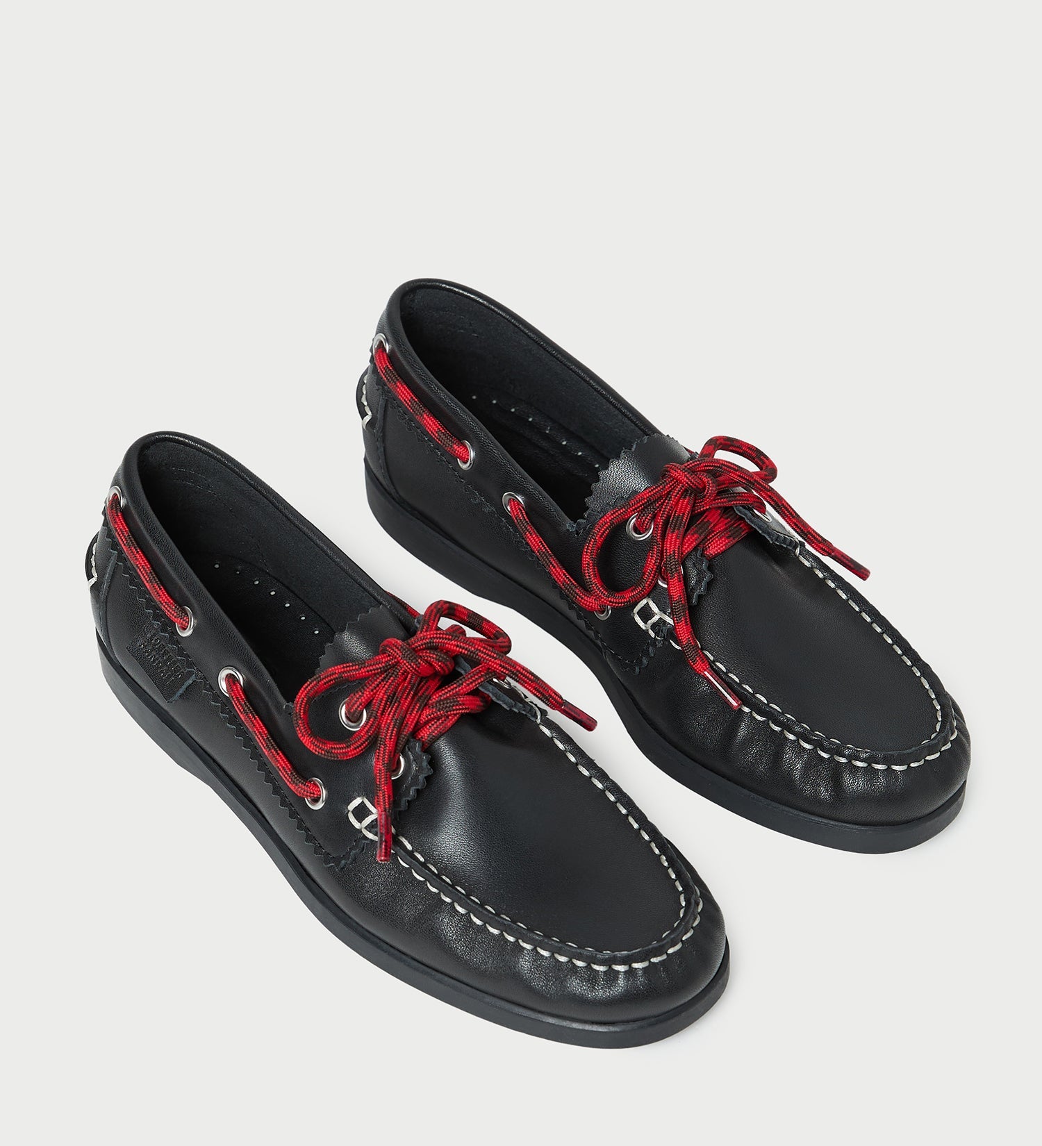 Loeffler Randall - Franco Black Leather Boat Shoe