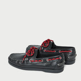 Loeffler Randall - Franco Black Leather Boat Shoe