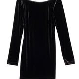 Ciao Lucia - Genevieve Black Velvet Mini Dress with Bow