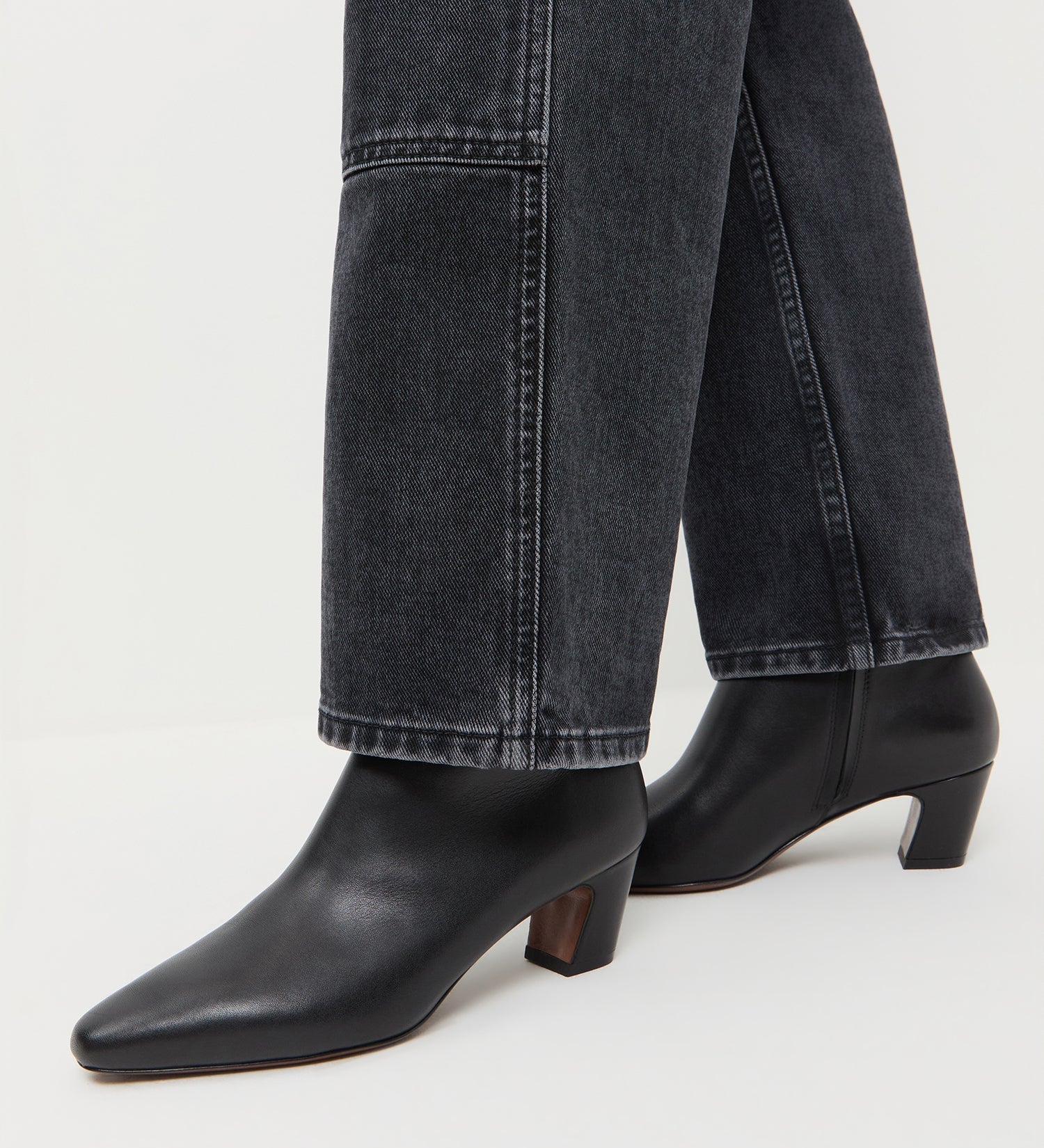 Loeffler Randall - Harper Black Leather Ankle Boot