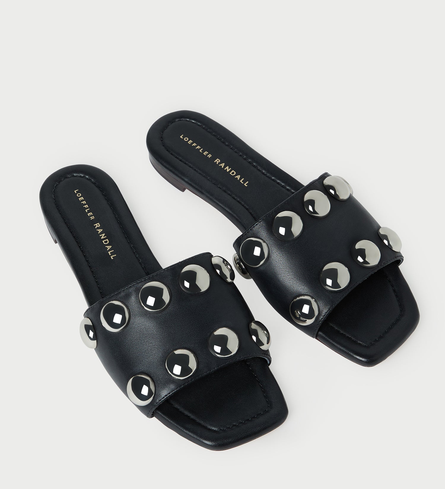 Loeffler Randall - Hayes Black/Silver Studded Sandal