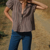 DÔEN - MILLIE TOP -- DELPHINE PLAID