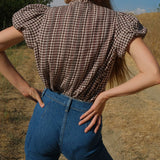 DÔEN - MILLIE TOP -- DELPHINE PLAID