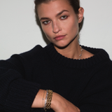 Dorsey - CLEMENCE, LAB WHITE SAPPHIRE 5 STONE STRAND BRACELET, GOLD