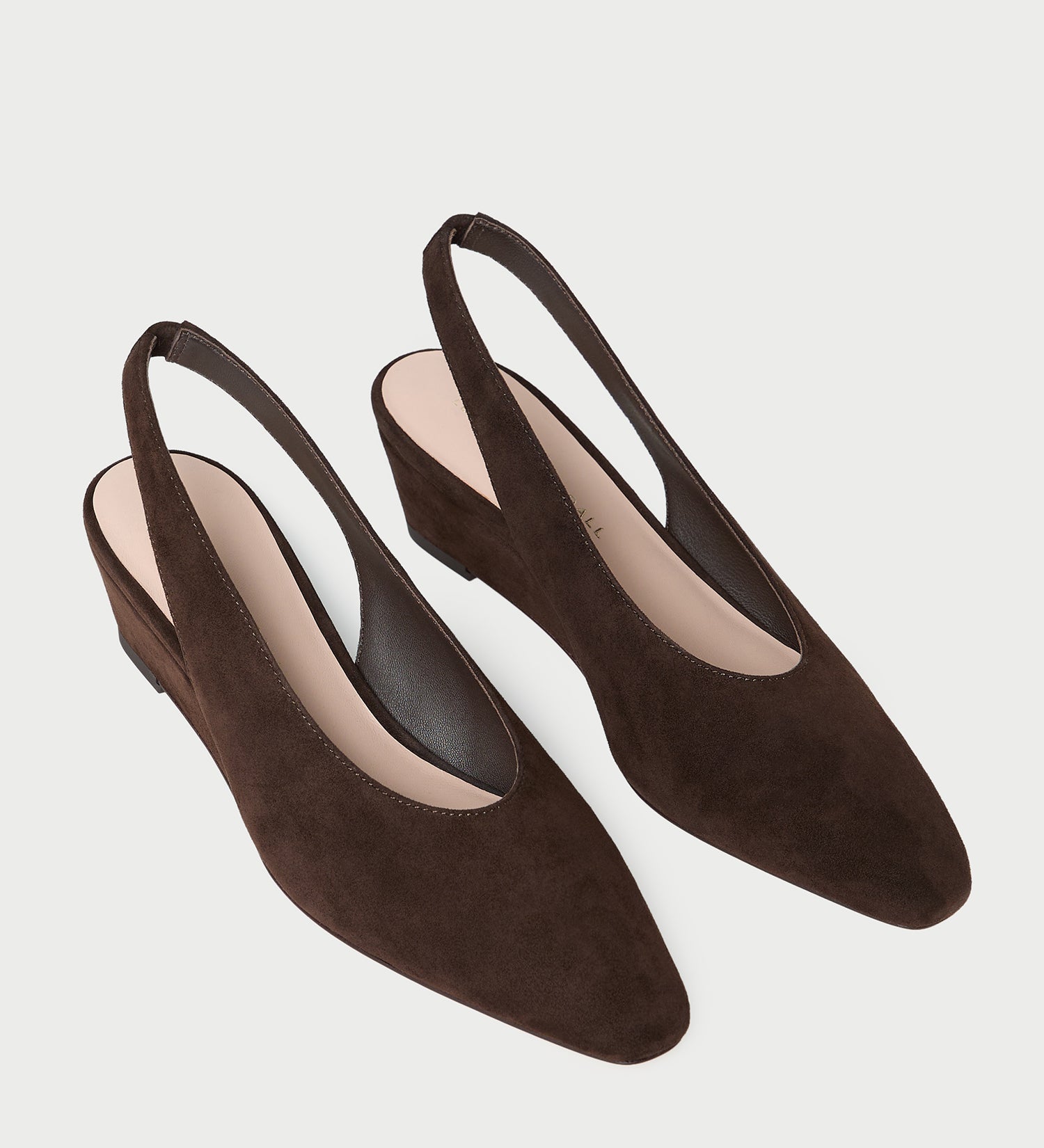 Loeffler Randall - Hyla Brown Suede Slingback Wedge
