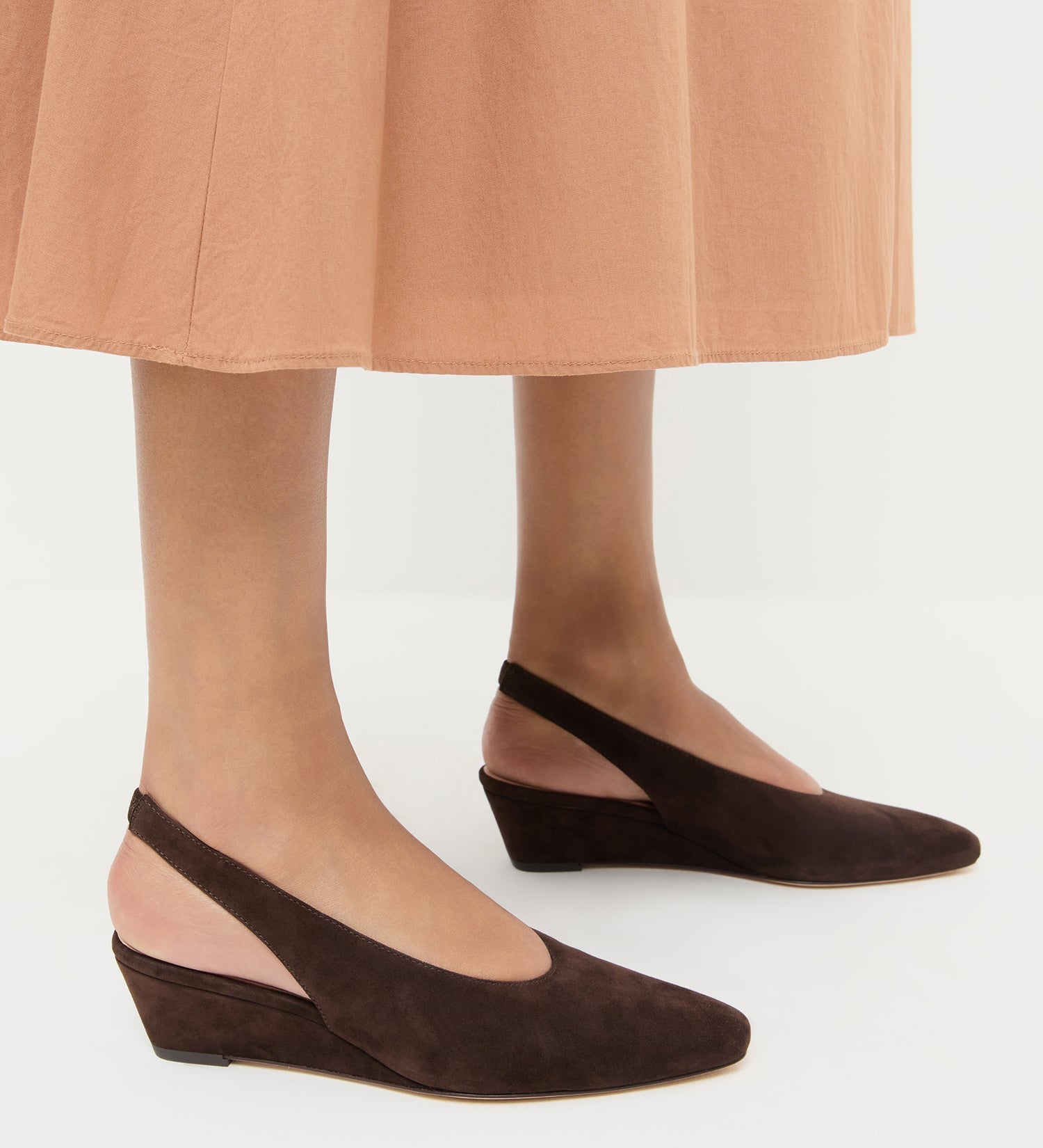 Loeffler Randall - Hyla Brown Suede Slingback Wedge