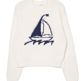 Ciao Lucia - Josette Ivory Cotton Knit Pullover
