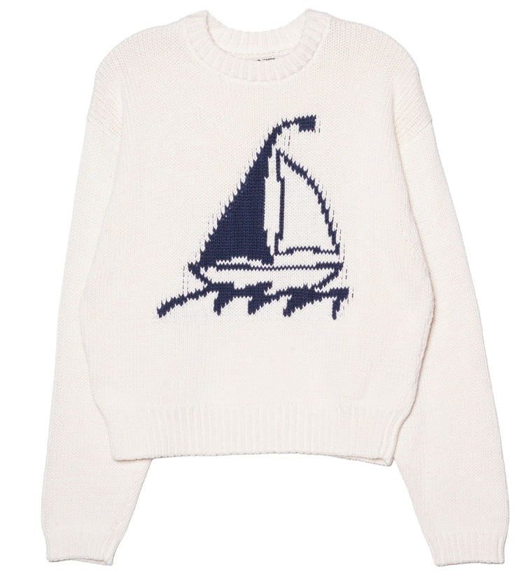 Ciao Lucia - Josette Ivory Cotton Knit Pullover