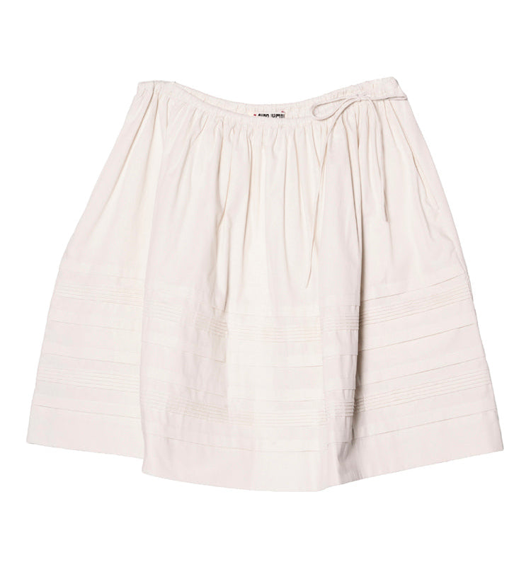 Ciao Lucia - Bria Ivory Cotton Poplin Skirt