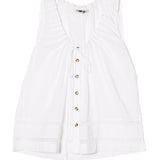 Ciao Lucia - Eugenia White Cotton Voile Top
