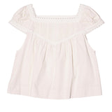 Ciao Lucia - Camilla Top Ivory Cotton Poplin