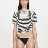 Christopher Esber - Stripe Knit Ruched Orbit Tee