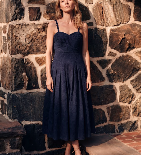 Cartolina - PF26 Marabel Midi Dress - Midnight Blue