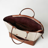Métier - Incognito Large Cabas Bag Natural Linen Cognac