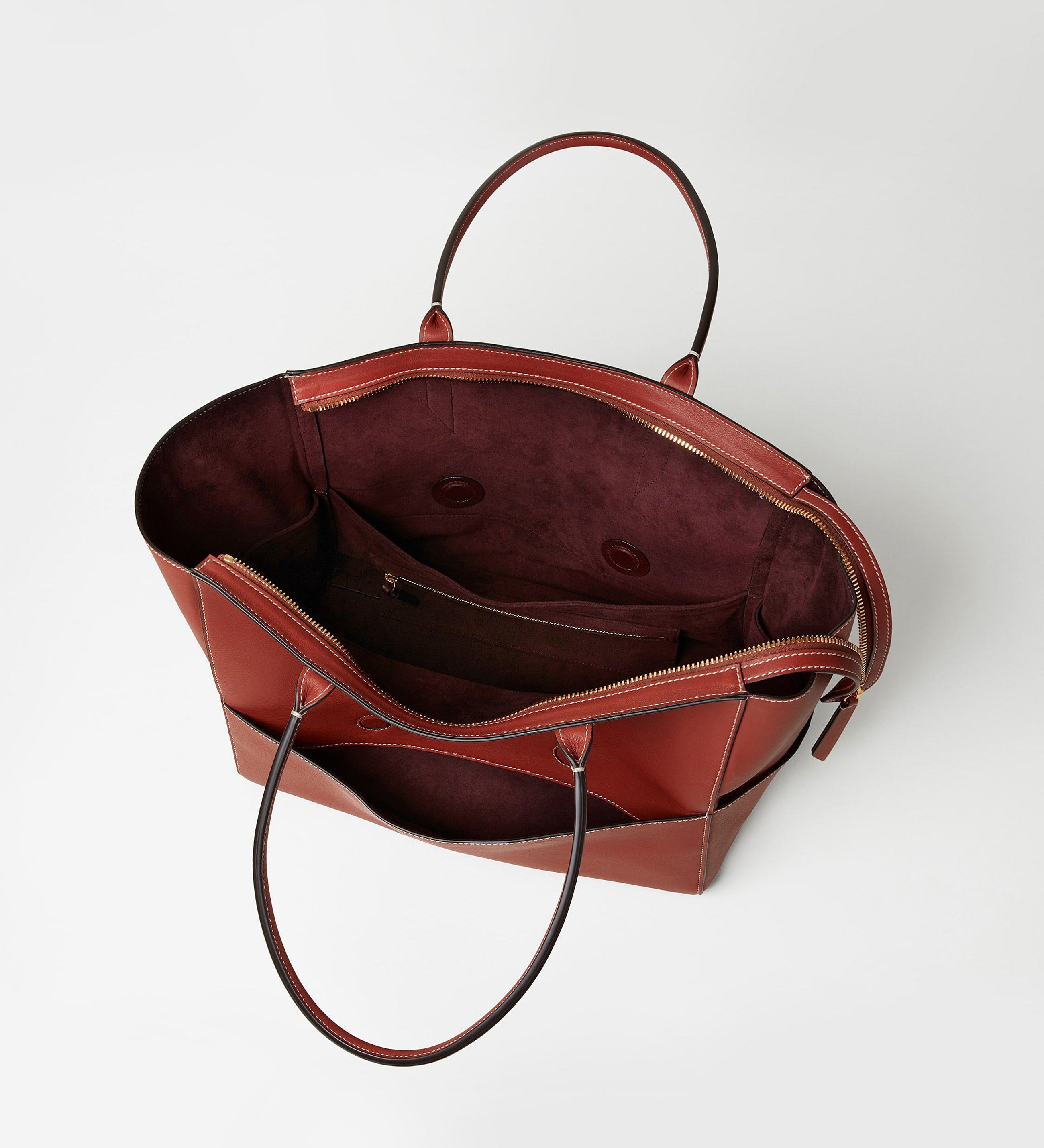 Metier - Incognito 36 Cabas Bag Smooth Calfskin Sienna