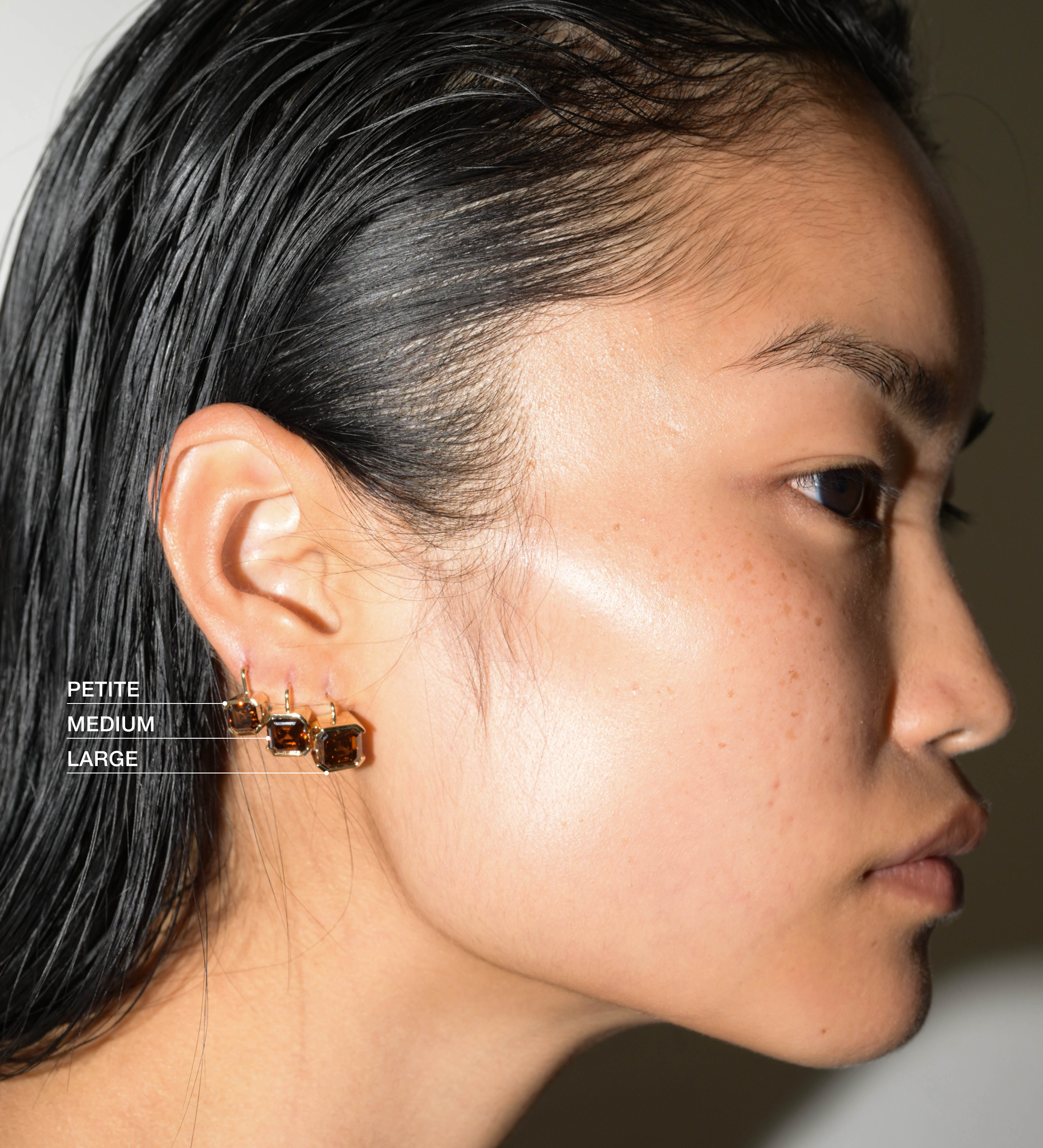 Dorsey - 14K INÈS ASSCHER - CUT EARRINGS IN LAB COGNAC DIAMOND, 14K YELLOW GOLD