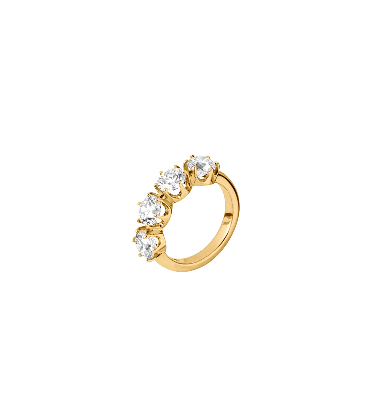 Dorsey - IRIS 4 - STONE PINKY RING IN MOISSANITE, 18K GOLD VERMEIL