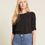 Veronica Beard - Waldorf Ruched-Sleeve Tee