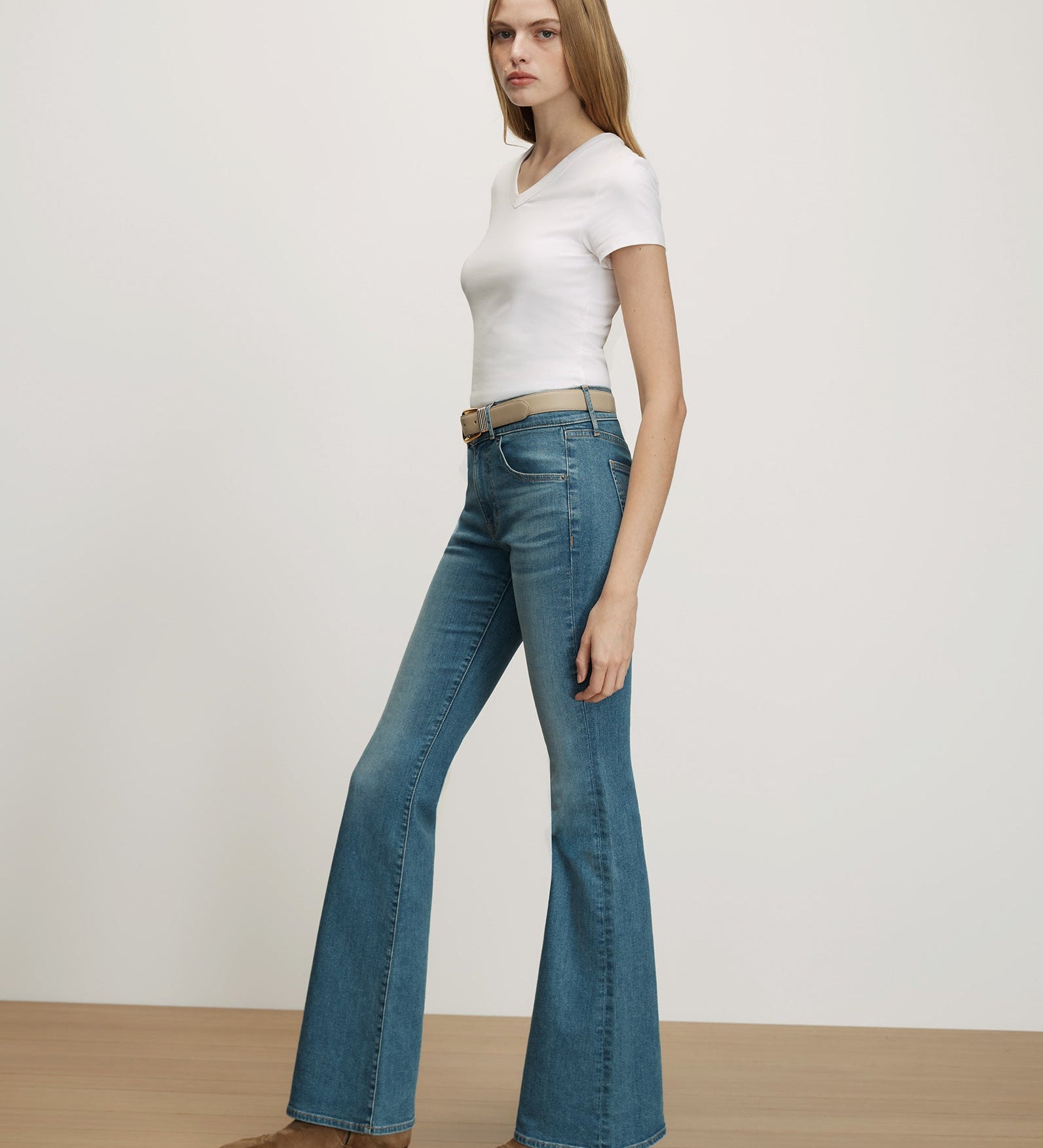 Veronica Beard - Beverly Mid - Rise Skinny - Flare Jean