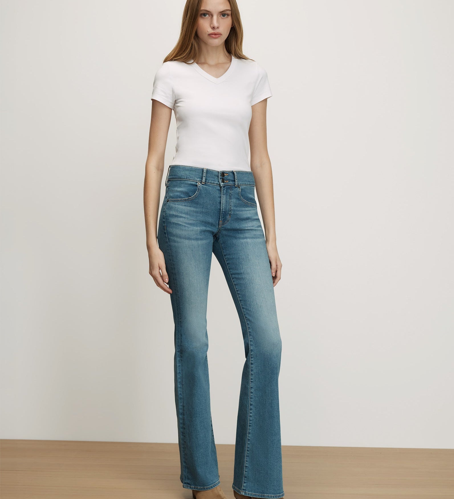 Veronica Beard - Beverly Mid - Rise Skinny - Flare Jean
