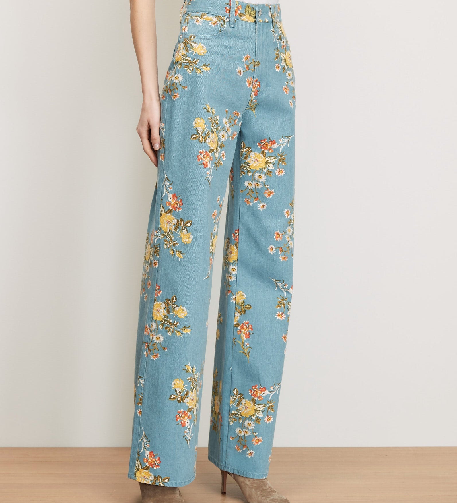 Veronica Beard - Taylor Floral Wide - Leg Jean