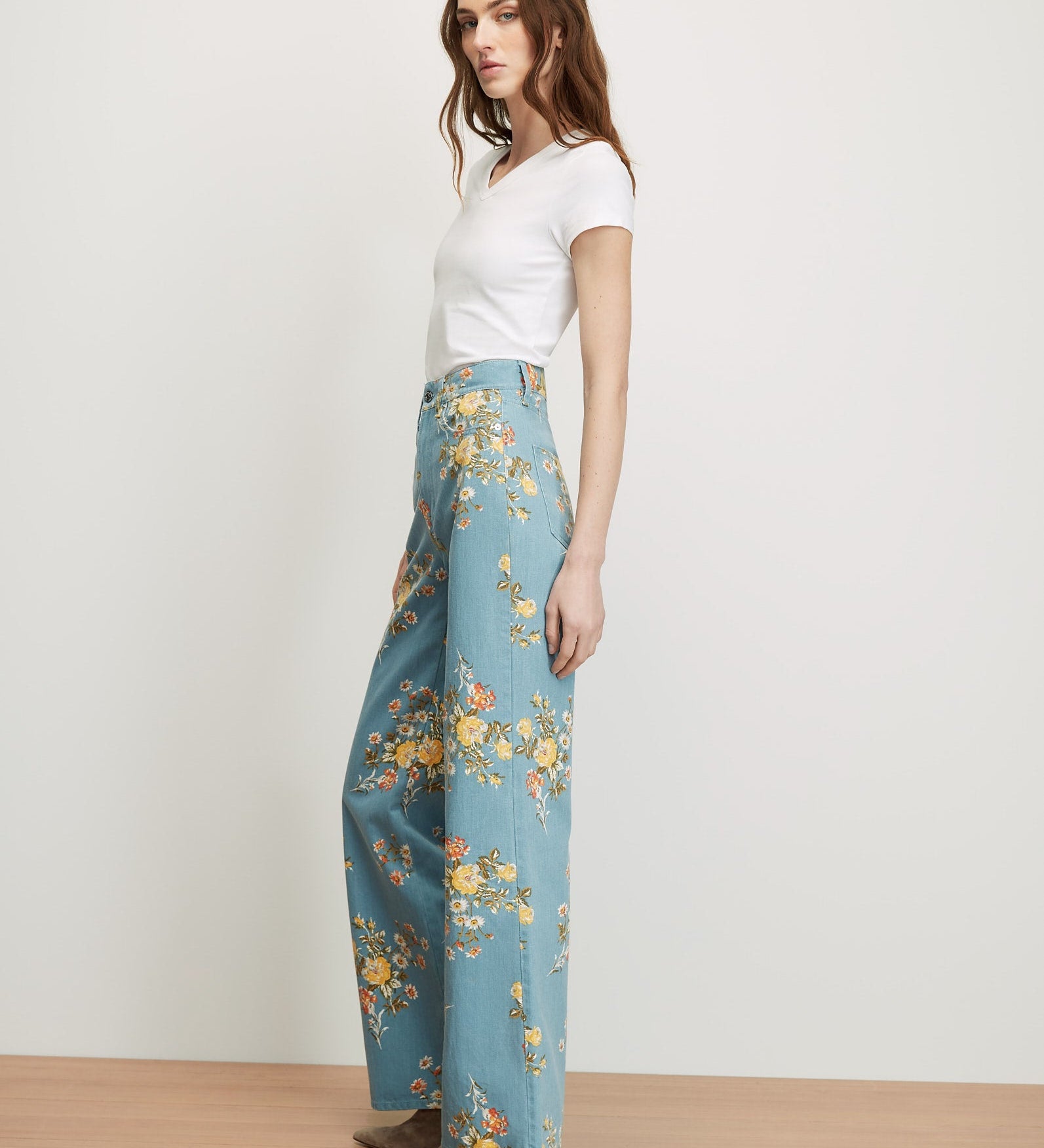 Veronica Beard - Taylor Floral Wide - Leg Jean