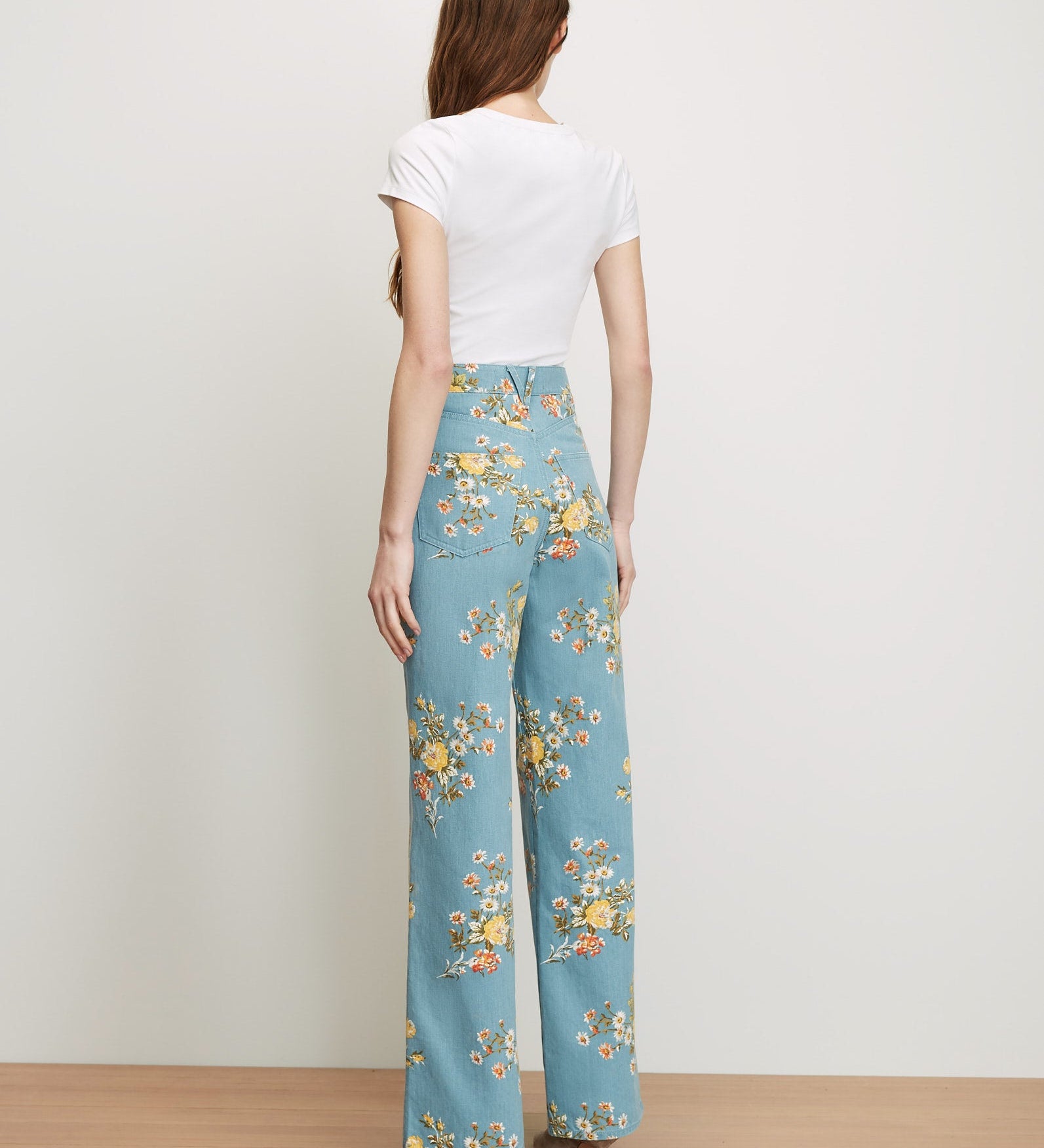 Veronica Beard - Taylor Floral Wide - Leg Jean