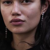 Dorsey - 14K LONG SYLVIE RIVIÈRE EARRINGS IN LAB DIAMOND, 14K YELLOW GOLD WITH WHITE RHODIUM BEZEL