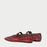 Loeffler Randall - Junia Red/Espresso Mary Jane Flat