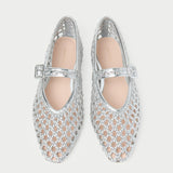 Loeffler Randall - Junia Silver Mary Jane Flat