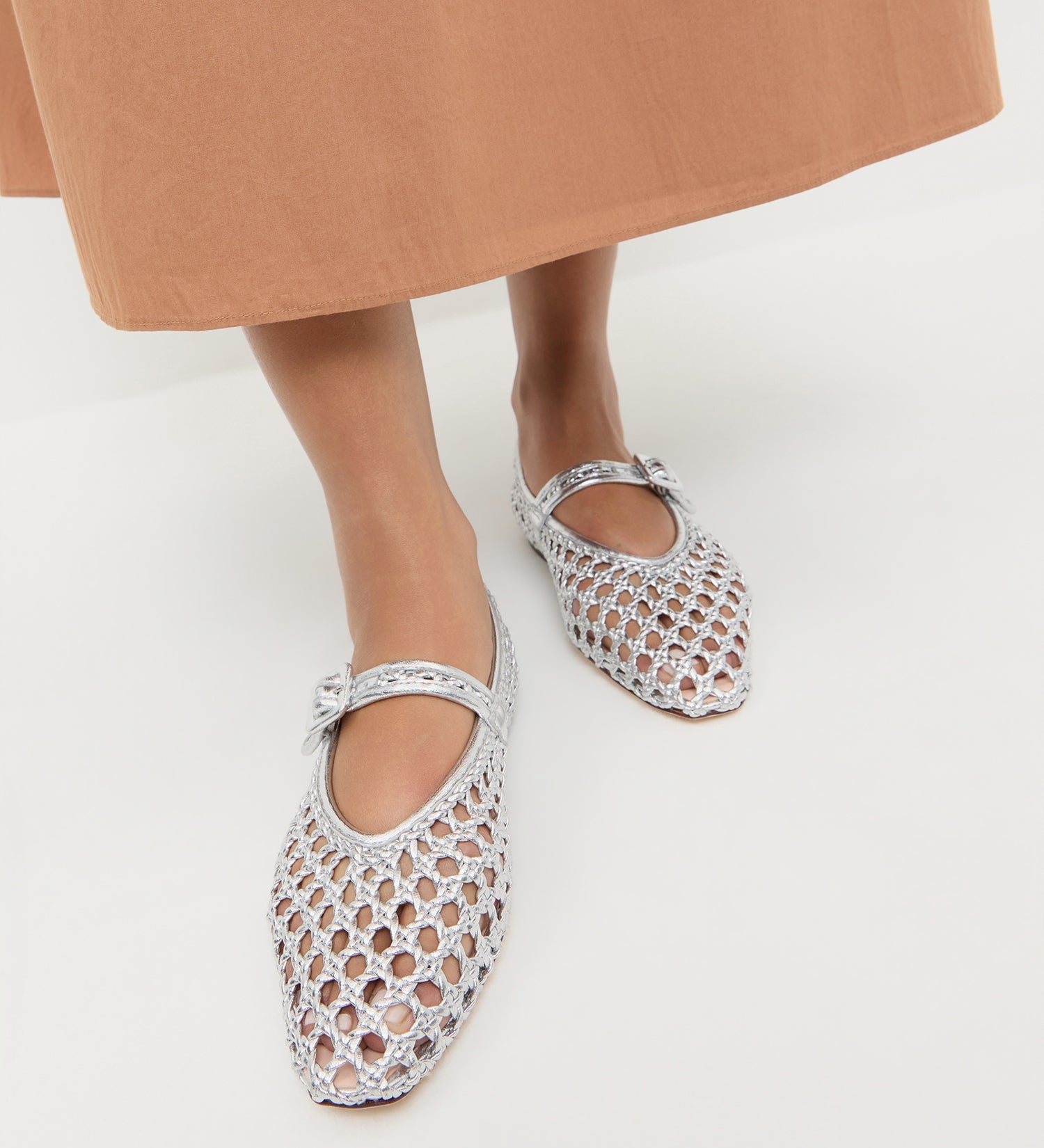 Loeffler Randall - Junia Silver Mary Jane Flat