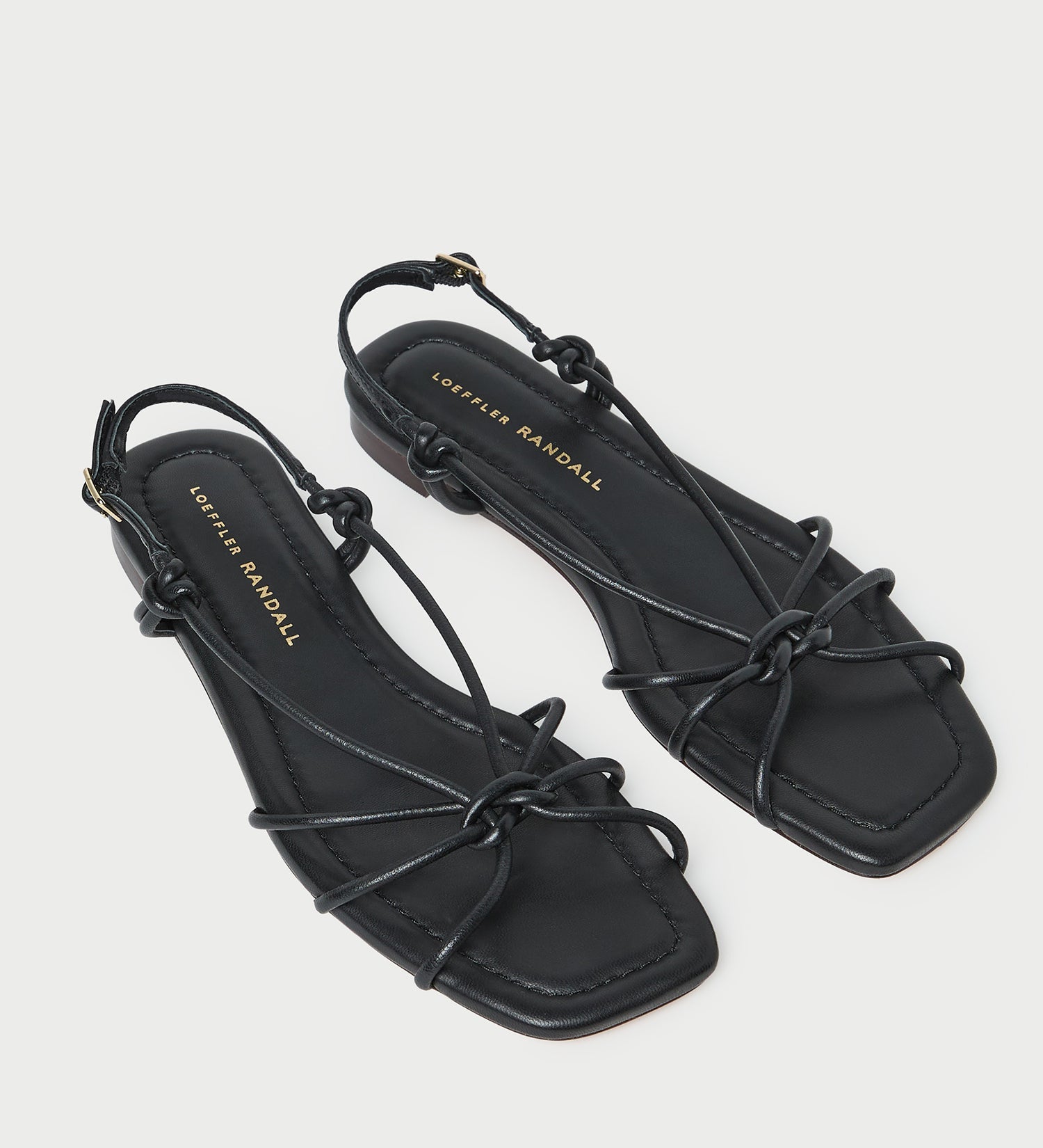 Loeffler Randall - Karly Black Leather Strappy Sandal