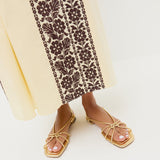 Loeffler Randall - Karly Gold Leather Strappy Sandal
