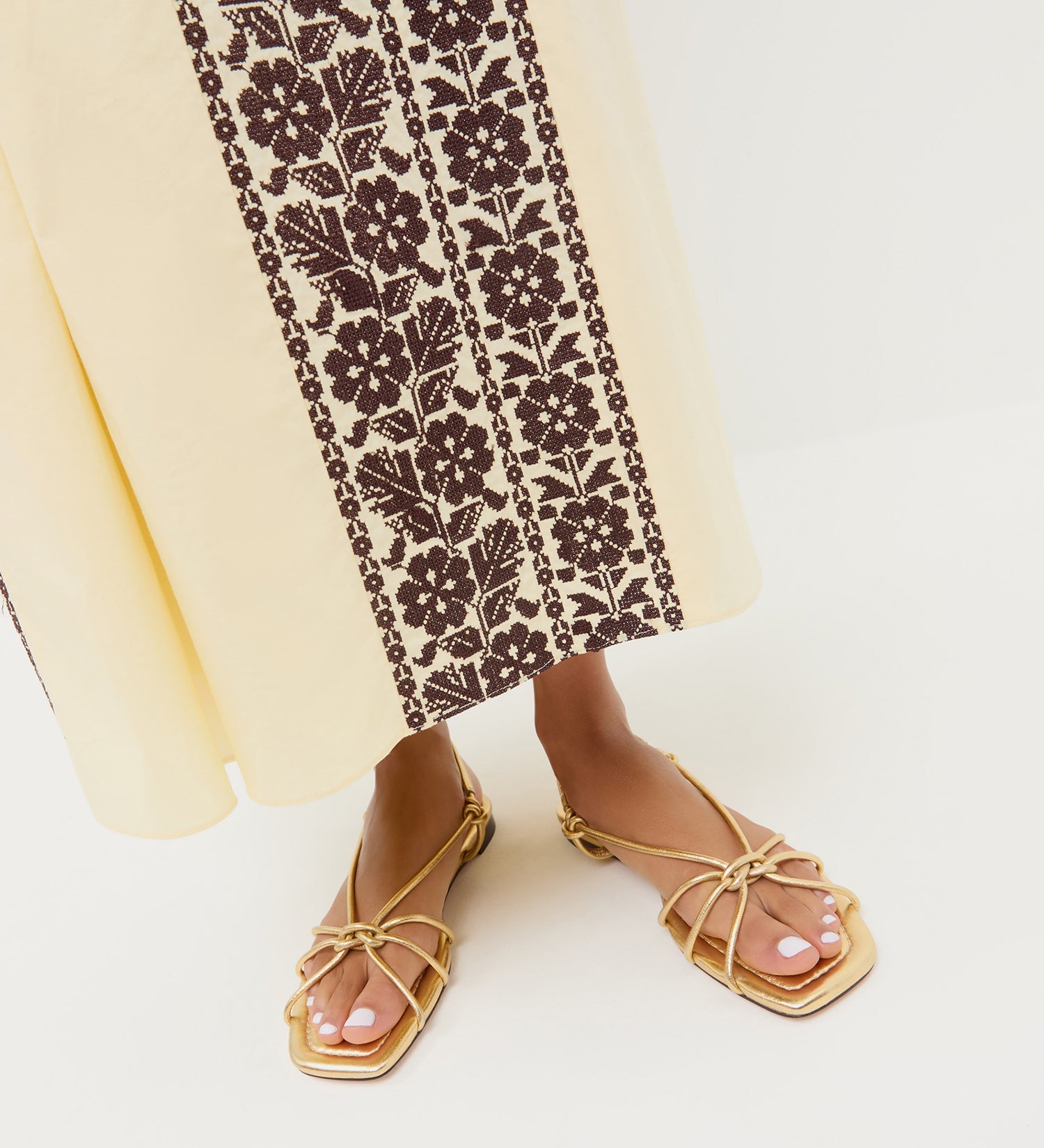 Loeffler Randall - Karly Gold Leather Strappy Sandal