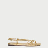 Loeffler Randall - Karly Gold Leather Strappy Sandal